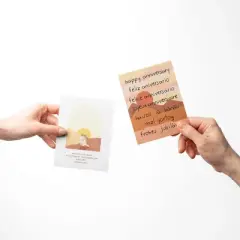 Wedding Greeting Card Pack (3ct) "Happy Anniversary, Honey, Sunset Walk" by Ramus & Co