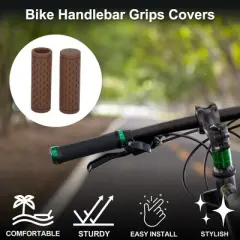 Unique Bargains Bike Handlebar Grips Covers 3.54" Brown 1 Pair
