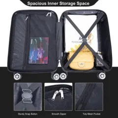 4 Piece Luggage Sets, Expandable Carry On Luggage Set, Suitcase Set 14/20/24/28 In, Hard Shell Luggage Sets With Tsa Lock, Spinner Wheels