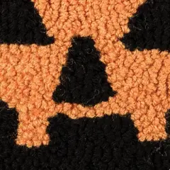 C&F Home 8" x 8" Jack-O-Lantern Petite Hooked Halloween Throw Pillow