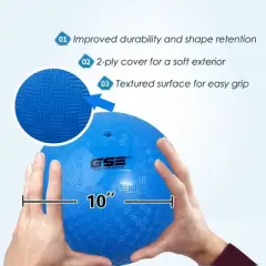 GSE 10" Playground Ball, Kickball, Bouncy Dodgeball, Handball for Indoor & Outdoor Games