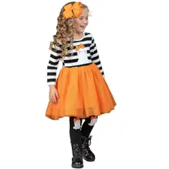Girls How Do You Boo Striped Tutu Tunic & Legging Set - Mia Belle Girls