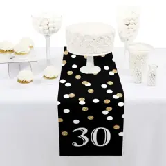 Big Dot of Happiness Adult 30th Birthday - Gold - Petite Birthday Party Paper Table Runner - 12 x 60 inches