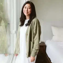 Goumikids Womens Organic Cotton Knit Button-Up Cardigan