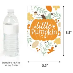 Big Dot of Happiness Little Pumpkin - Fall Baby Shower Bunting Banner - Party Decorations - Welcome Baby