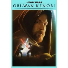 Junior's Star Wars: Obi-Wan Kenobi Darth Vader vs Kenobi Artistic Lightsaber Duel Racerback Tank Top