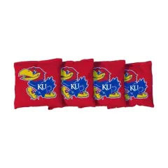 NCAA Kansas Jayhawks Corn-Filled Cornhole Bags Red - 4pk