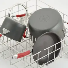 Rachael Ray Cucina Hard Anodized 14" Open Skillet with Helper Handle Cranberry Red