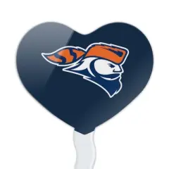 Carroll University Primary Logo Heart Love Cupcake Picks Toppers Decoration Set of 6