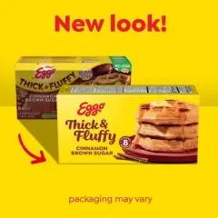 Eggo Thick and Fluffy Frozen Waffles Cinnamon Brown Sugar - 11.6oz/6ct