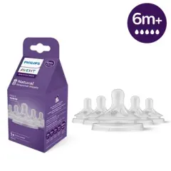 Philips Avent Natural Response Baby Bottle Nipple - Level 5 - 5pk