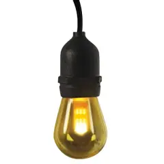 Feit Electric LED Flame Bulb String Lights Amber 12 ft. 6 lights