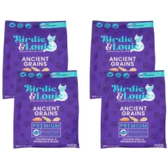 Birdie & Louie Dry Cat Food Chicken Meal Brown Rice - Case of 4/3.5 lb