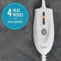 Mabis DMI Dry and Moist Heat Electric Heating Pad for Back Pain Relief, FSA and HSA Eligible, Muscle Aches, Arthritis and Sore Joints with 9ft Cord,