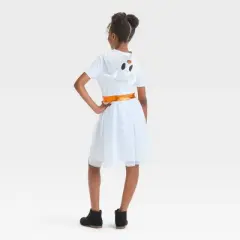 Girls' The Nightmare Before Christmas Zero Halloween Dress - White