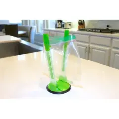 Jokari Original Adjustable Baggy Rack Stand Hold Plastic Food Storage Freezer Bags Open - 2 Pack