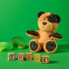 11.5" Orange/Black Frankenbear Stuffed Animal - Gigglescape&trade;: Polyester Plush Toy, Character-Themed Doll