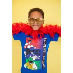 Power Rangers Green Ranger Red Ranger Blue Ranger T-Shirt and Mesh Shorts Outfit Set Toddler to Big Kid