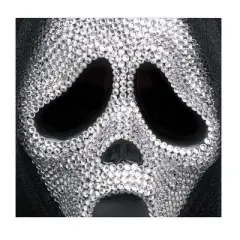 Fun World Ghostface Adult Bling Mask Silver OSFM