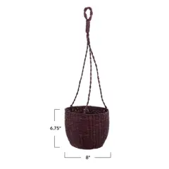 Storied Home Hand-Woven Hanging Seagrass Basket/Planter