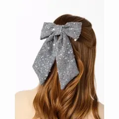 Shiraleah Sequin Tweed Bow Clip