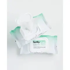 Fortify+ Natural Bacteria Fighting Skincare Cleansing & Protecting Facial Wipes - 30ct