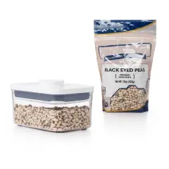 OXO POP 0.6qt Plastic Rectangle Airtight Food Storage Container White: Dishwasher-Safe, Silicone Lid