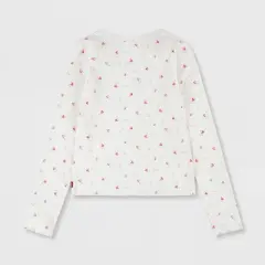 Levi's&reg; Girls' Ruffle Hem Long Sleeve T-Shirt - White
