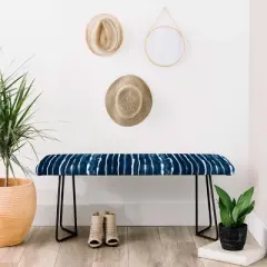 Ninola Design Navy Ink Striped Bench Blue/Black - Deny Designs