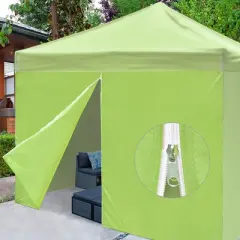 InstaHibit Universal Sidewall Zipper UV30+ Fits 10x10ft Canopy Picnic 1 Piece Green