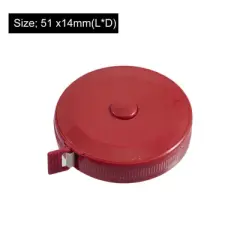 Unique Bargains Automatic Retractable Round Case Sewing Tape Measurement Red 60" 3 Pcs