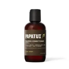 Papatui Men's Paraben-Free and Sulfate-Free 2-in-1 Shampoo + Conditioner - Cedar Sport - Trial and Travel Size - 3 fl oz