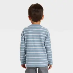 Toddler Boys' Long Sleeve Jacquard Striped Oversized T-Shirt - Cat & Jack&trade;