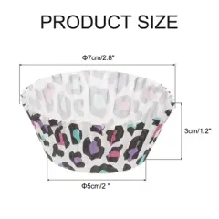Unique Bargains Paper Liners Muffins Wrappers Cake Baking Cups