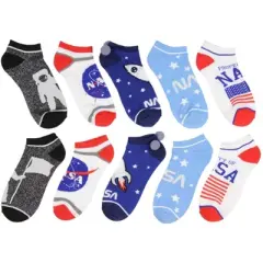 NASA Buzz Aldrin Family Foundation Adult Unisex 5 Pack Ankle Socks Multicoloured