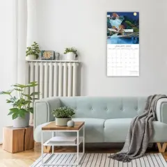 2026 Square Wall Calendar, A Country Stroll, 16-Month Arts & Antiques Theme, 180 Reminder Stickers (12x12 In)