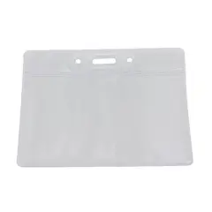 SICURIX Standard Vinyl Badge Holder, Horizontal, 4" x 3", Pack of 50
