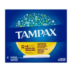 Tampax Tampons - Regular Absorbency - Cardboard - 40ct