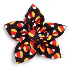 The Worthy Dog Candy Corn Flower Adjustable Collar Attachment Accessory