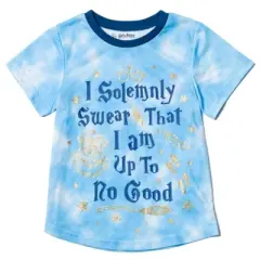 Harry Potter Slytherin Ravenclaw Pajama Shirt and Pants Sleep Set Tie Dye Blue 
