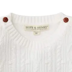 Hope & Henry Girls' Cable Button Sweater, Kids