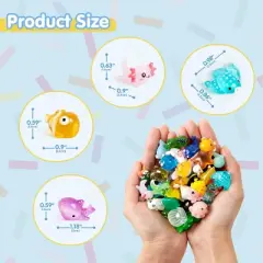 Joyfy 50 Pcs Mini Ocean Resin Animal Figurines for Crafts, Charms, DIY Scenes, Birthday Party Favors, Sea Animal Figurines for Garden Decor