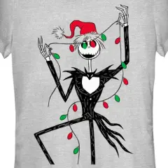 Junior's The Nightmare Before Christmas Jack Christmas Lights T-Shirt