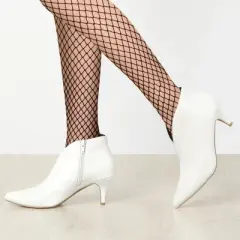 Allegra K Women's Cutout Pointy Toe Stiletto Heels Ankle Booties