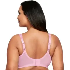 Glamorise Womens MagicLift Moisture Control Wirefree Bra 1064 Pink Heather