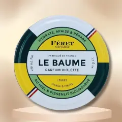 Feret Parfumeur Lips, Face & Hands Balm Violet Fragrance (1.69 oz) Ultra-Nourishing | Hydrates, Soothes & Protects with Honey & Dandelion