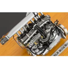 1955 Mercedes 300 SLR Mille Miglia Engine with Display Showcase 1/18 Diecast Model by CMC