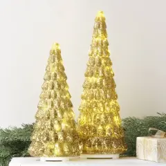 Christmas Mercury Glass Tiered Classic Tree Small Gold - Wondershop&trade;