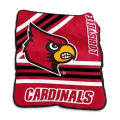 NCAA Louisville Cardinals Raschel Throw Blanket