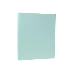 JAM Paper 80 lb. Cardstock Paper 8.5" x 11" Aqua Blue 250 Sheets/Ream (1524370B)